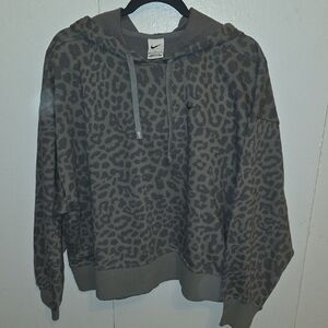 Nike Gray Leopard Print Hoodie